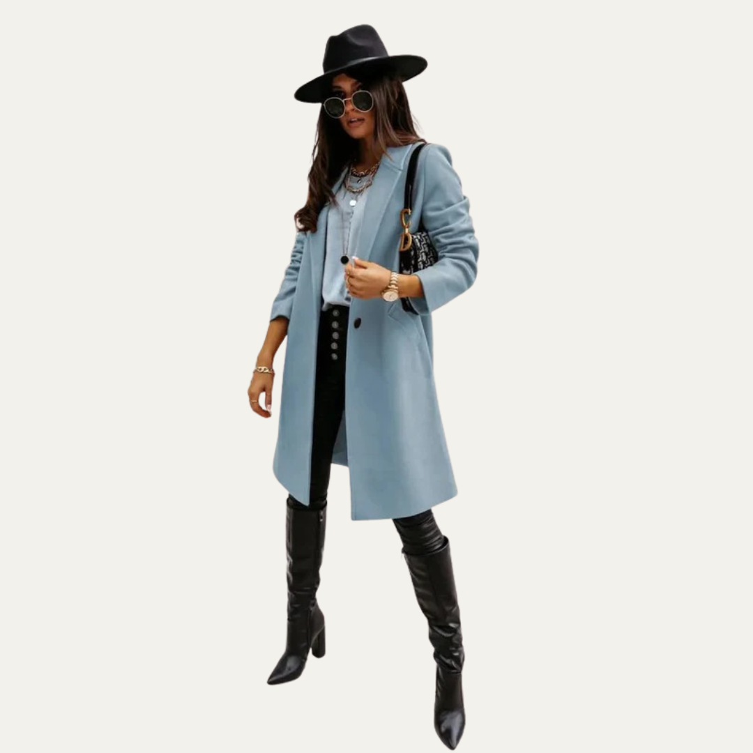 VogeLuxe | Manteau tailleur à simple boutonnage pour femme 8