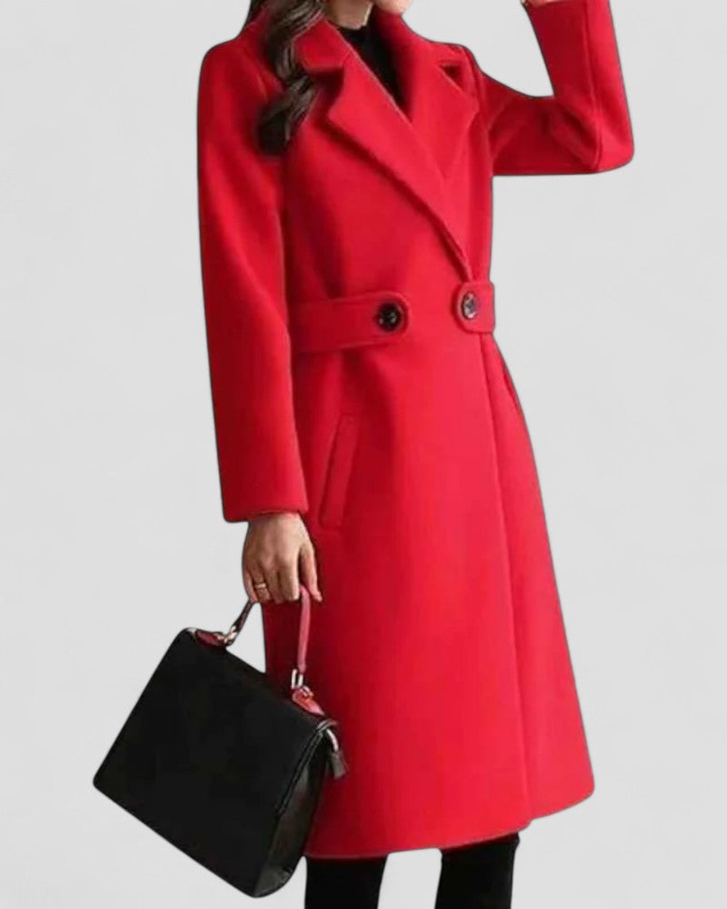 Manteau femme en laine douce et chaude taille ample