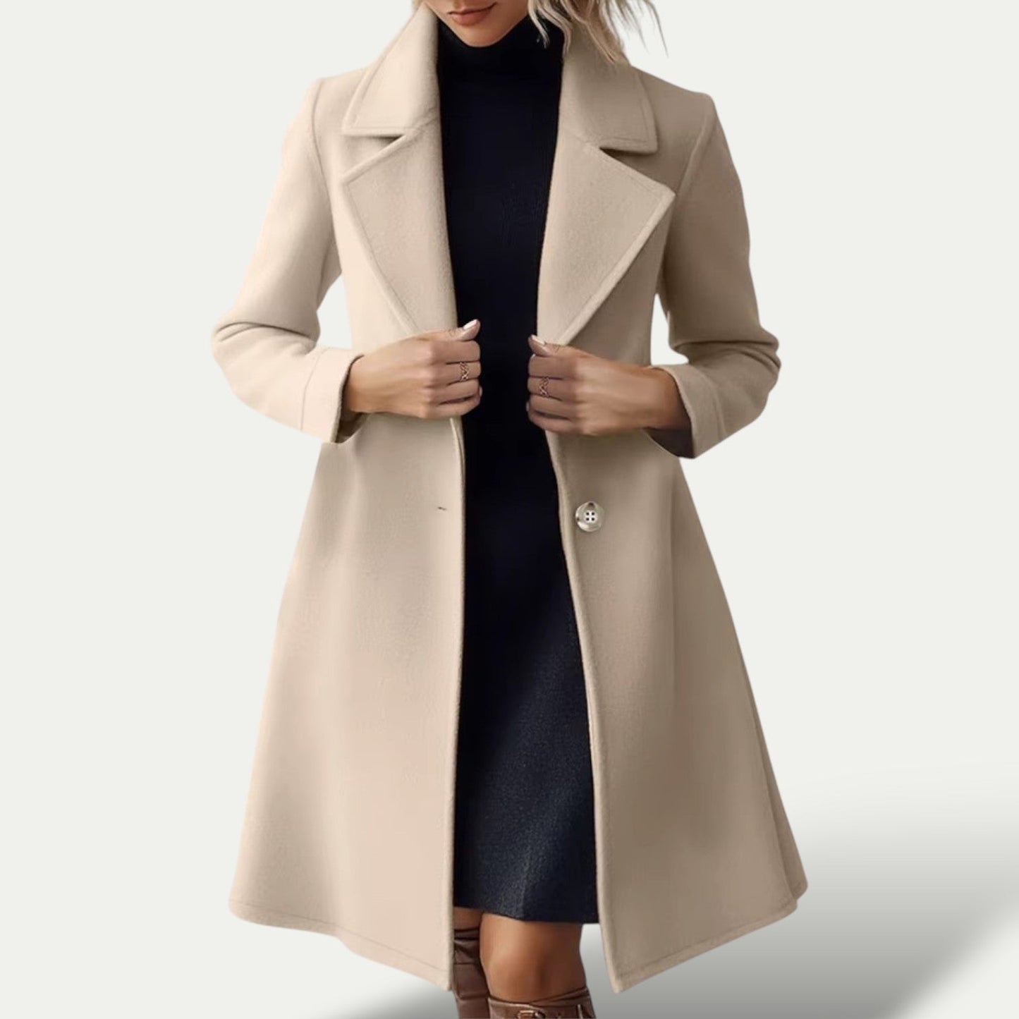 VogeLuxe | Manteau trapèze minimaliste pour femme 1