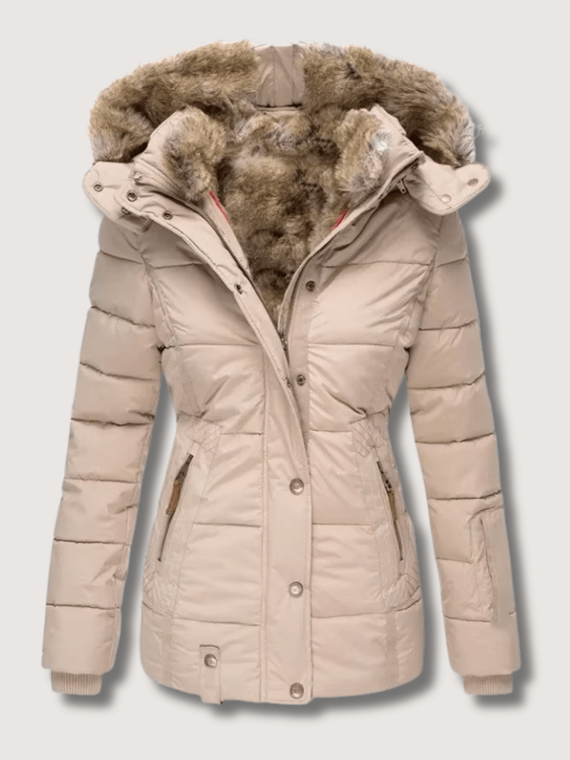 Parka Femme Hiver Taille Cintrée et Élégante