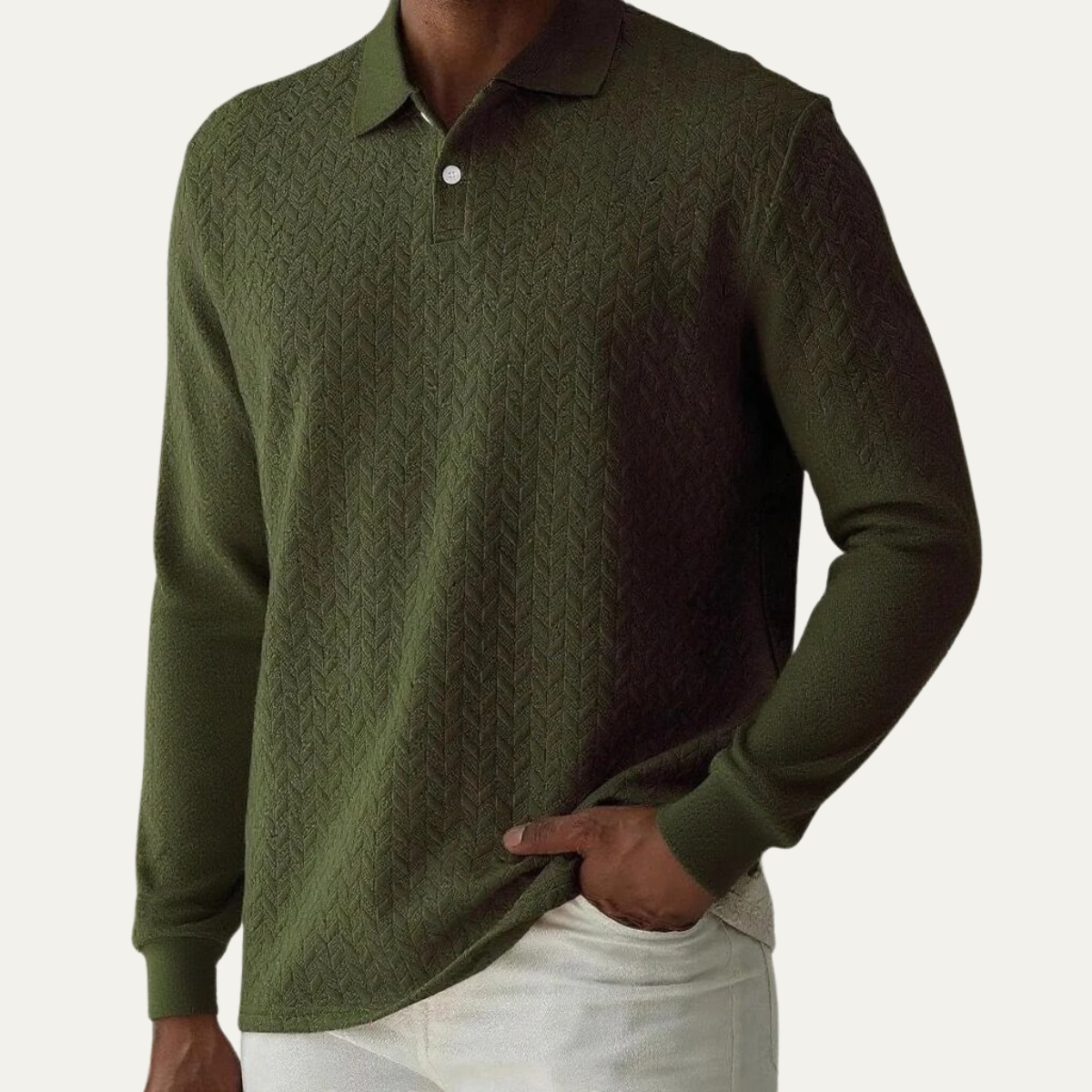 VogeLuxe | Polo en maille texturée pour homme 5