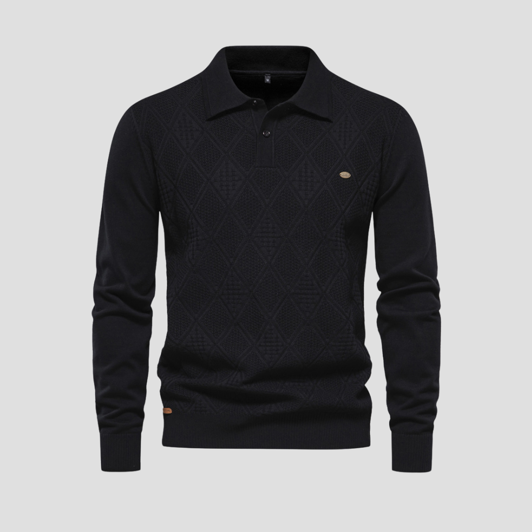 Polo Homme losangé à manches courtes