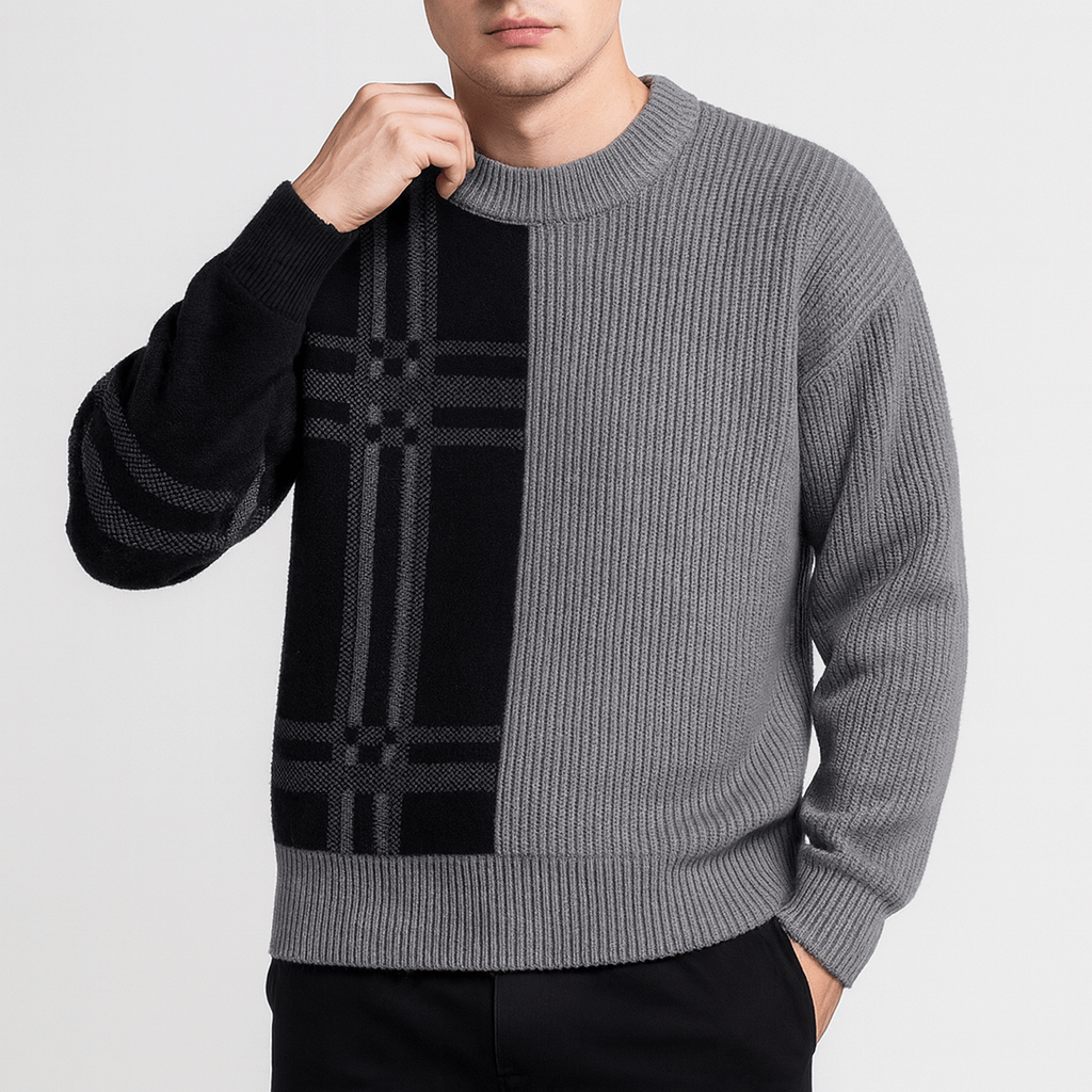 Pull à capuche homme col rond en coton confortable