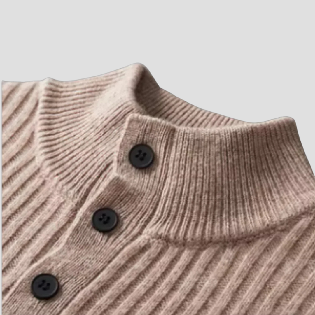 VogeLuxe | Pull à col montant côtelé pour homme 8