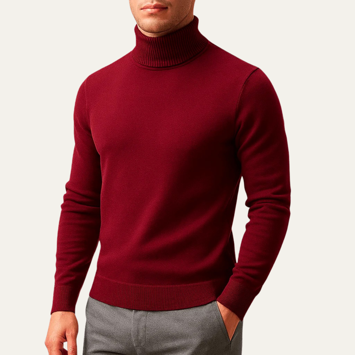 VogeLuxe | Pull à col roulé classique pour homme 5
