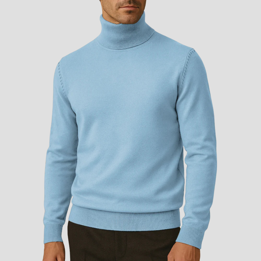 Pull Femme Élégant Col Roulé Taille Slim