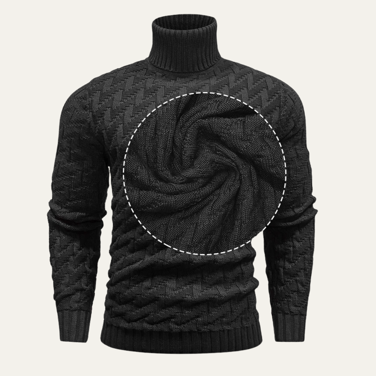 VogeLuxe | Pull à col roulé géométrique pour homme 3