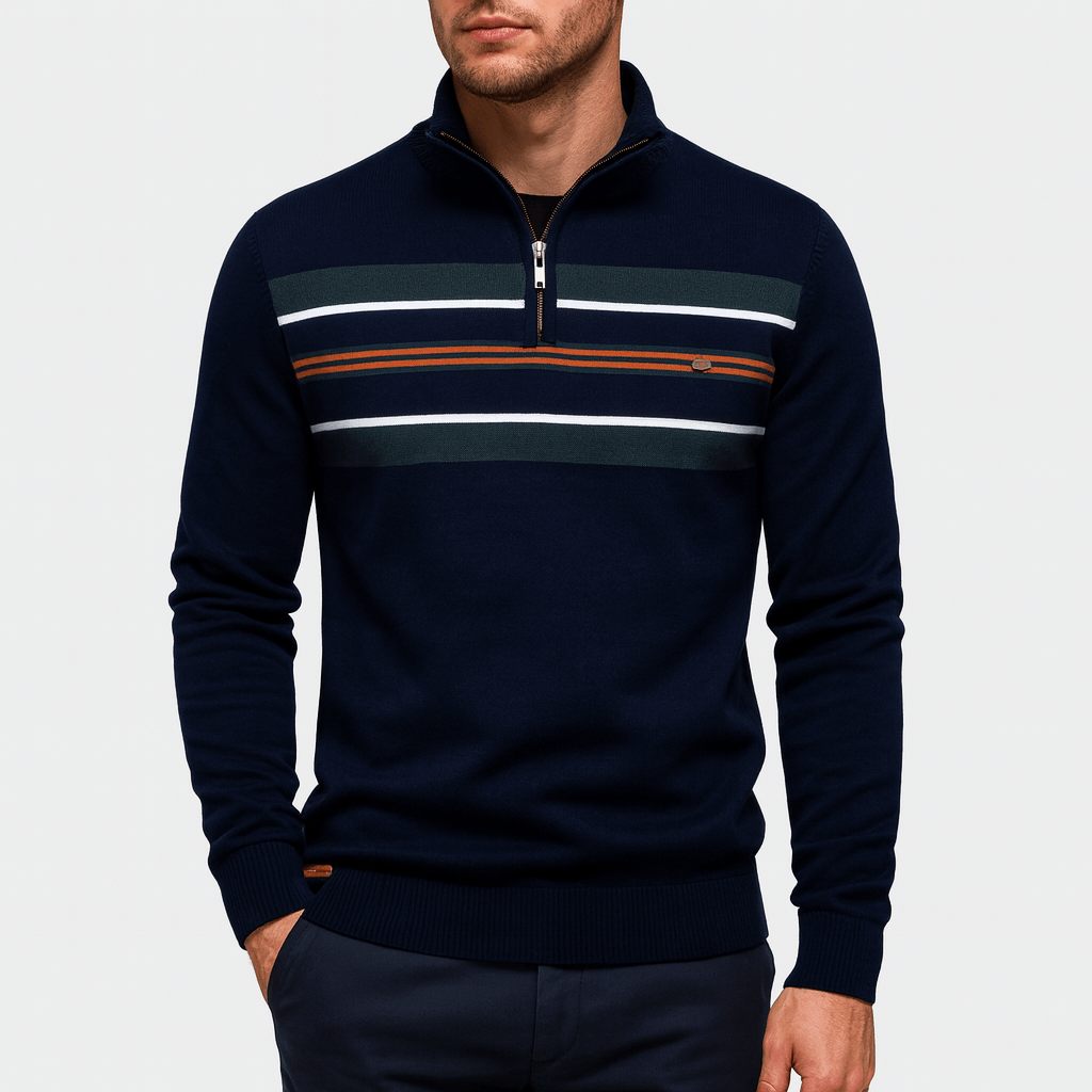 VogeLuxe | Pull en maille côtelée à col montant pour homme 3
