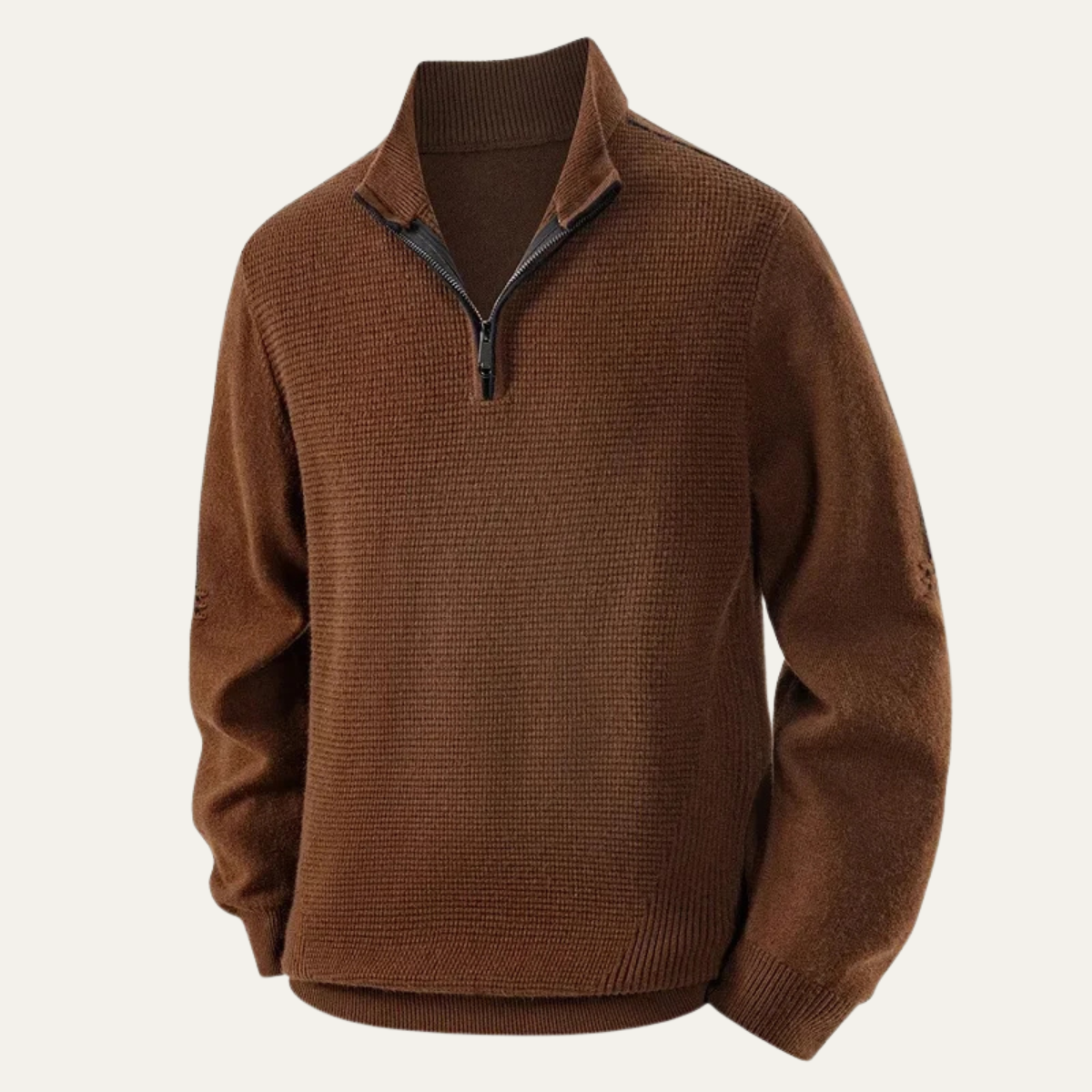 Pull Homme Polaire épaisse avec Capuchon et Fermeture Éclair.