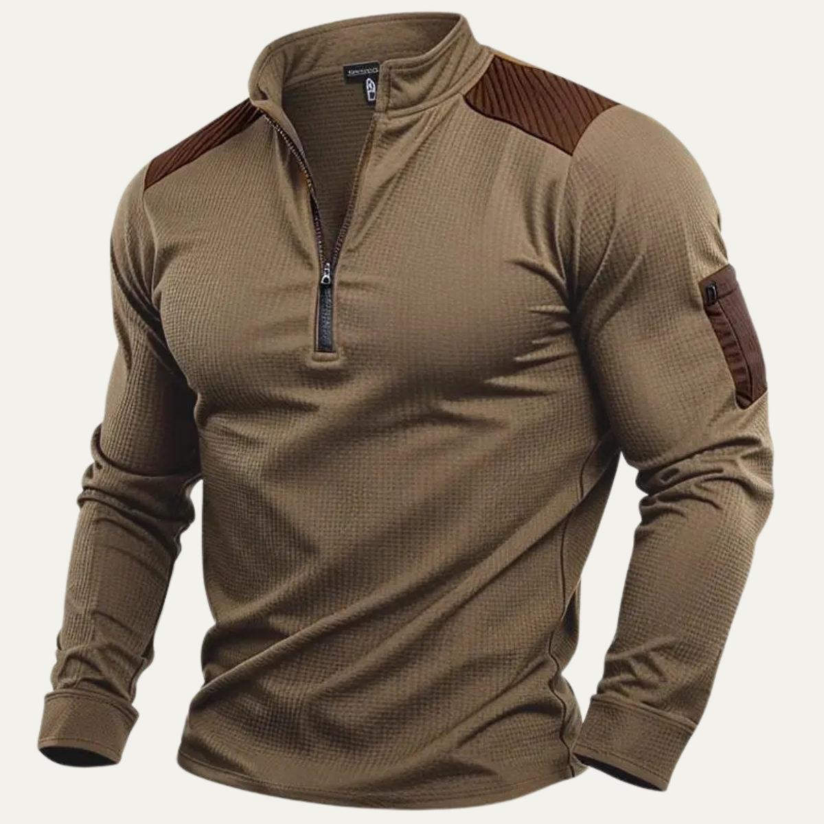 Pull Homme Slim Fit Col Zippé Noir