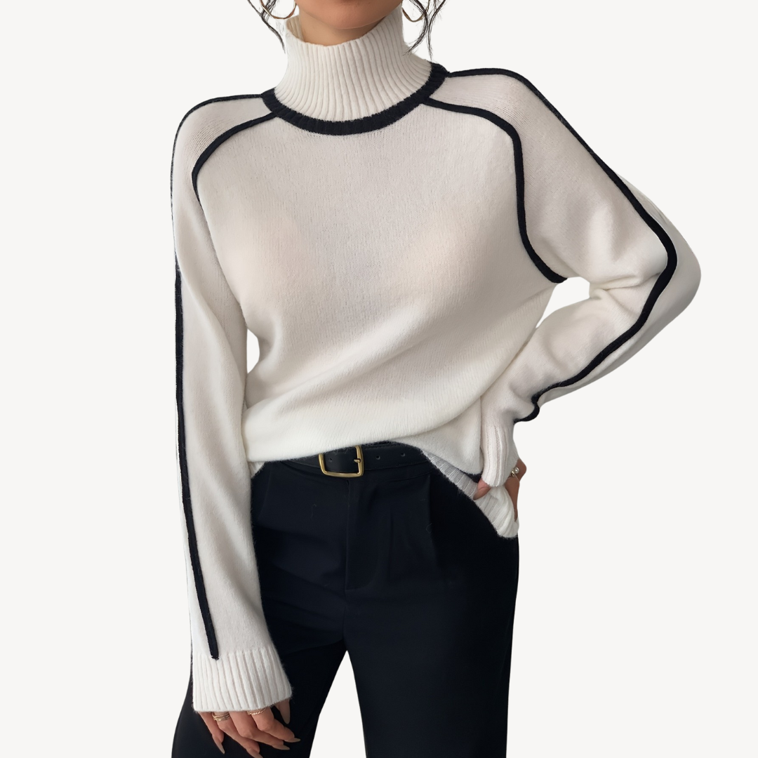 VogeLuxe | Pull rayé vintage pour femme 3