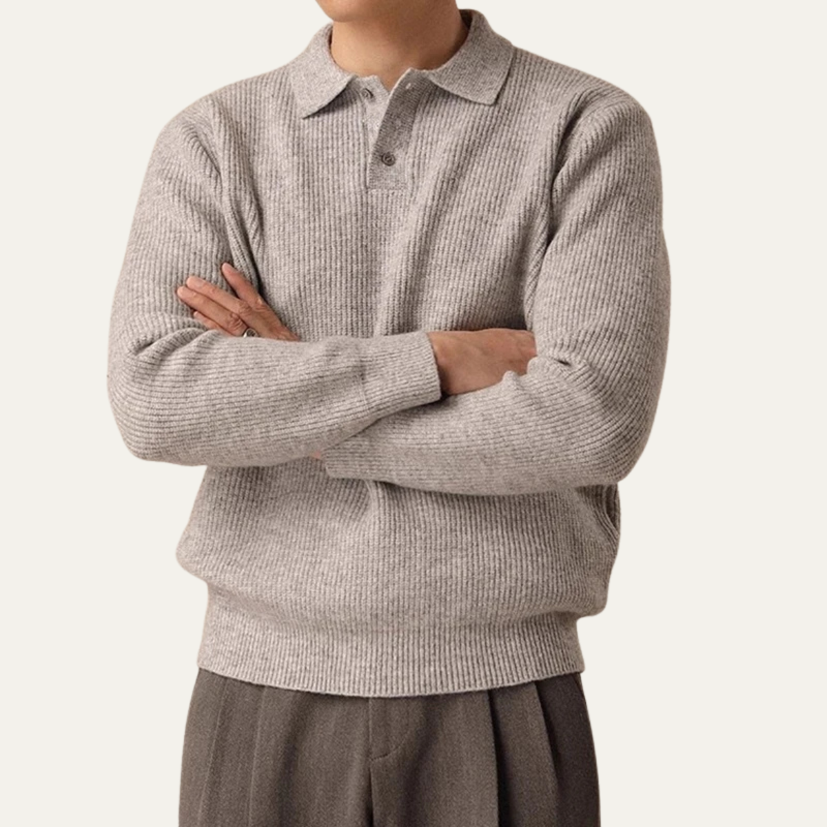 VogeLuxe | Sweat-shirt à col zippé doublé sherpa pour homme 5