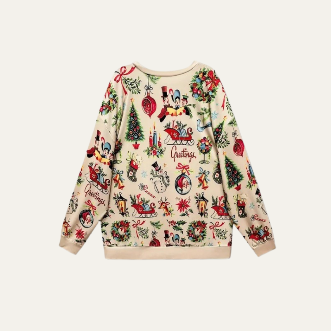 VogeLuxe | Sweat-shirt homme imprimé Noël vintage 2
