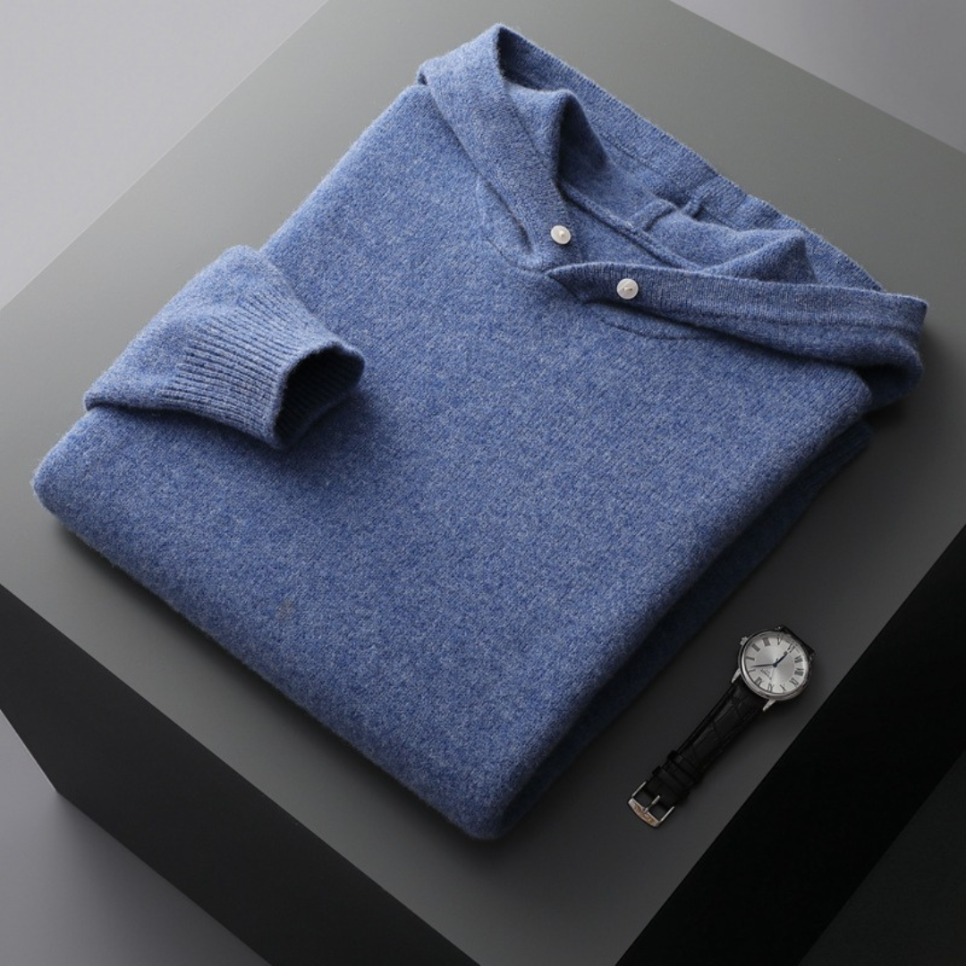 VogeLuxe | Sweat à capuche en maille pour femme avec détails de boutons 6