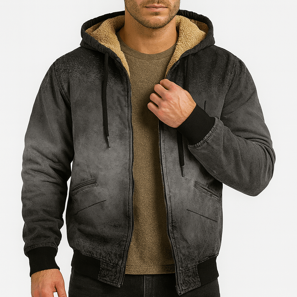 VogeLuxe | Sweat à capuche imprimé zippé pour homme 3