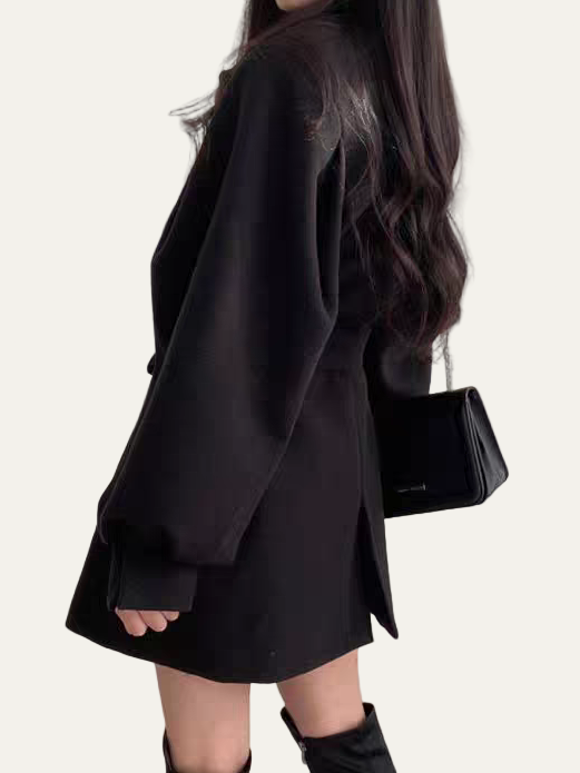 VogeLuxe | Trench-coat à manches bouffantes et ceinture pour femme 7