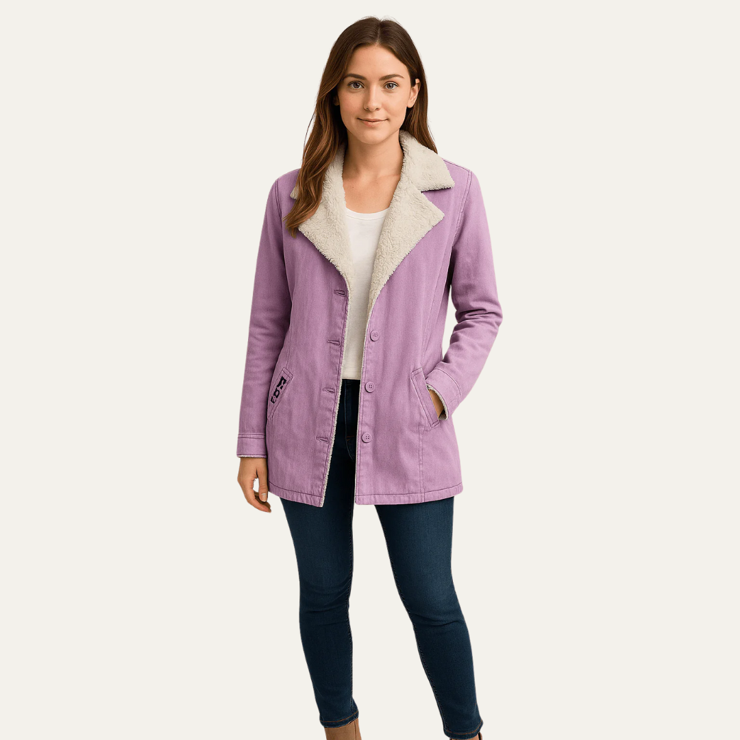 Veste Sherpa Femme Doublée avec Boutons
