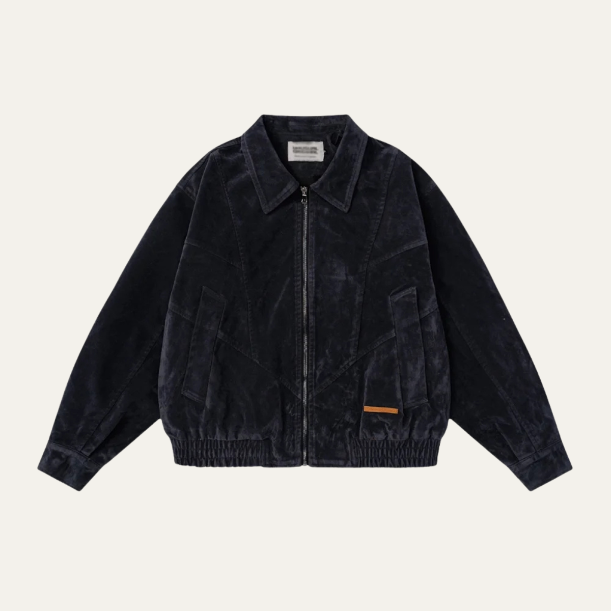 Veste bomber en cuir pour homme style streetwear