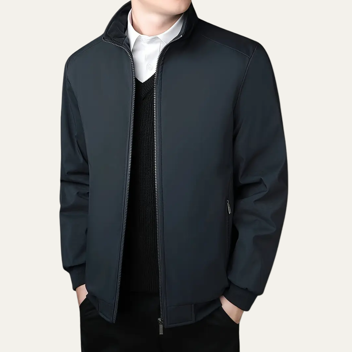 VogeLuxe | Veste bomber décontractée à fermeture éclair pour homme 7