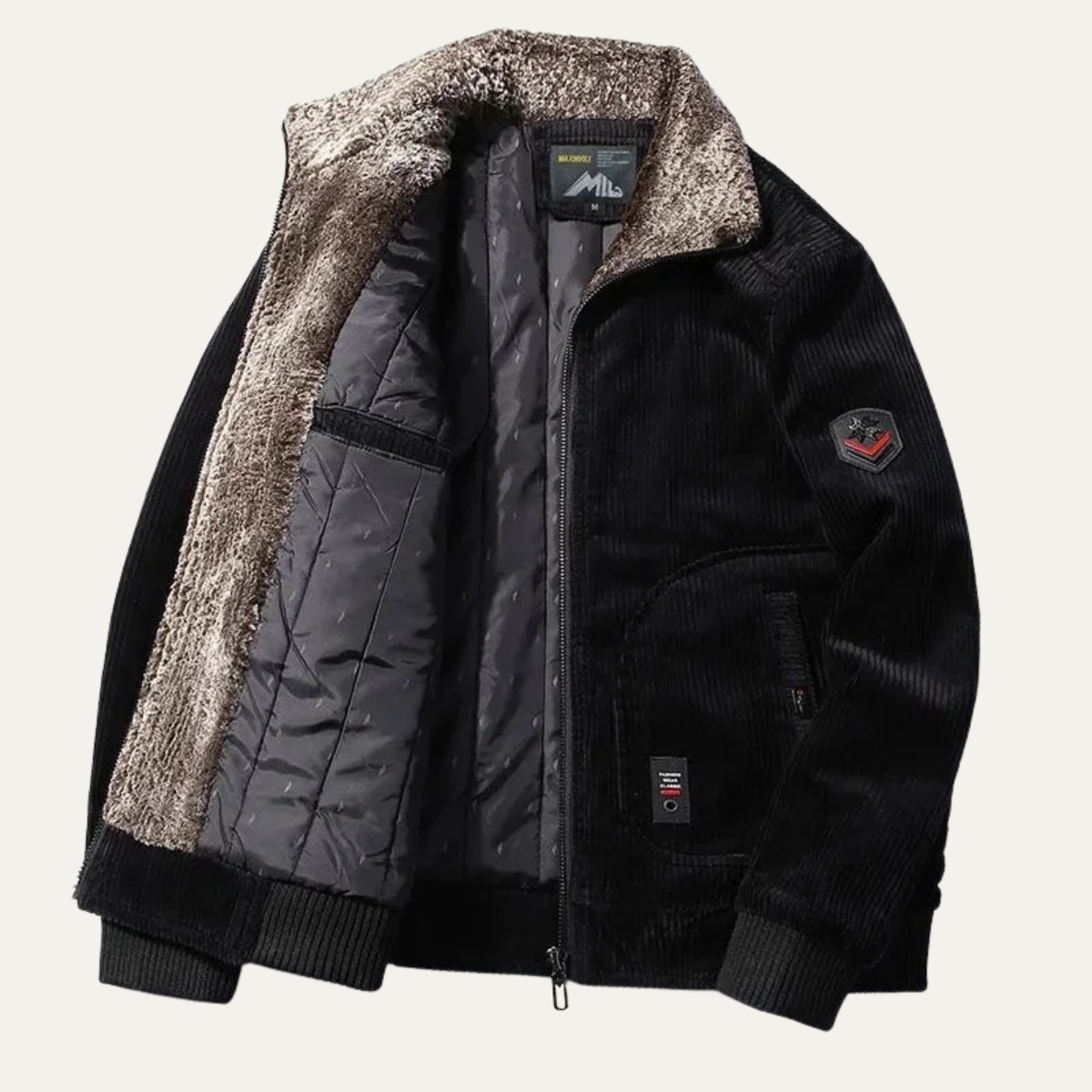 Veste bomber sherpa polaire pour homme chaud et confortable