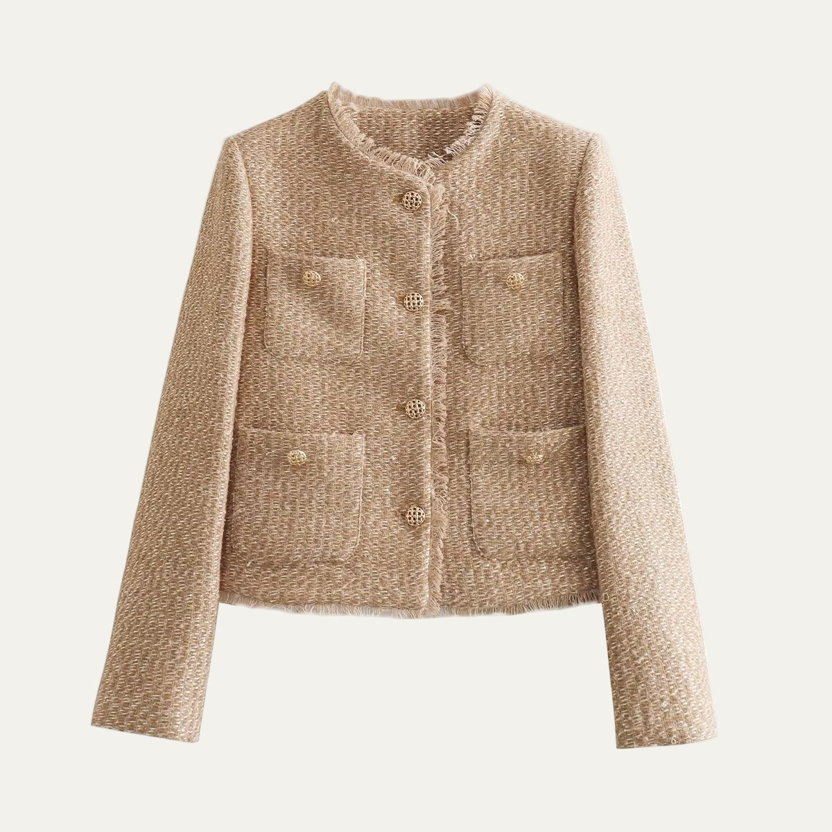 Veste femme tweed classique et élégante - PanierRoyale