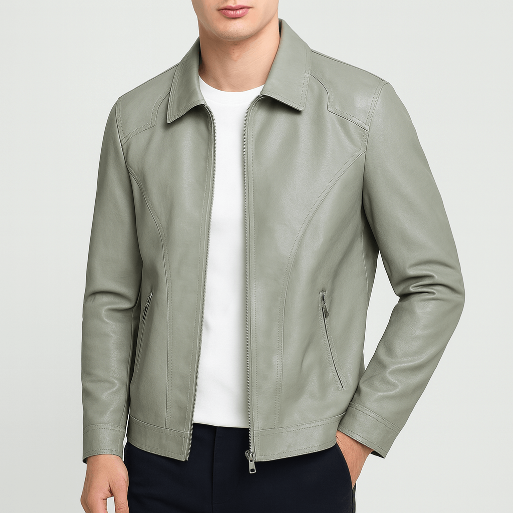 Blouson Cuir Homme Classique et Élégant