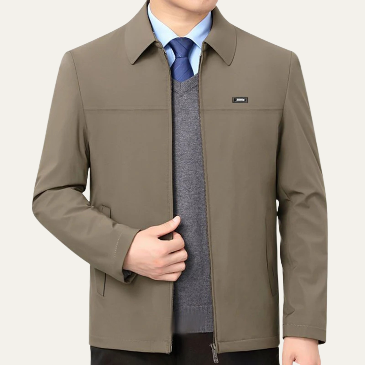 VogeLuxe | Veste décontractée à col mandarin pour homme 2