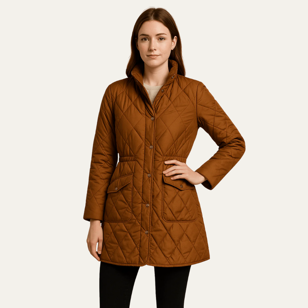 Veste mi-longue femme matelassée chaudement isolée