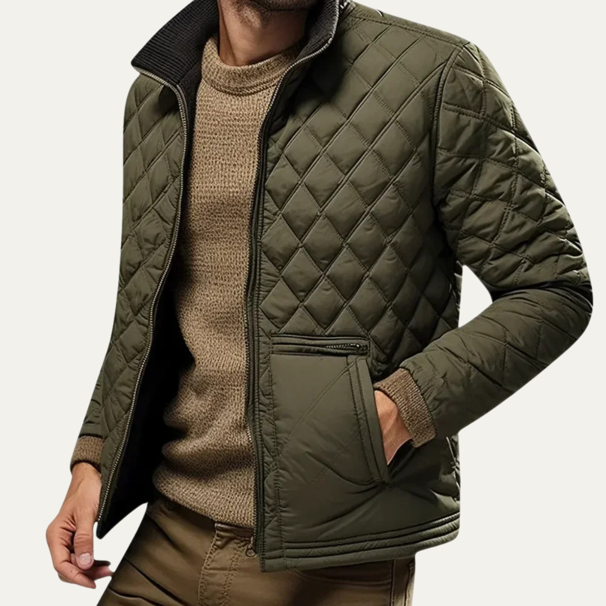 Veste matelassée zippée classique pour homme - PanierRoyale