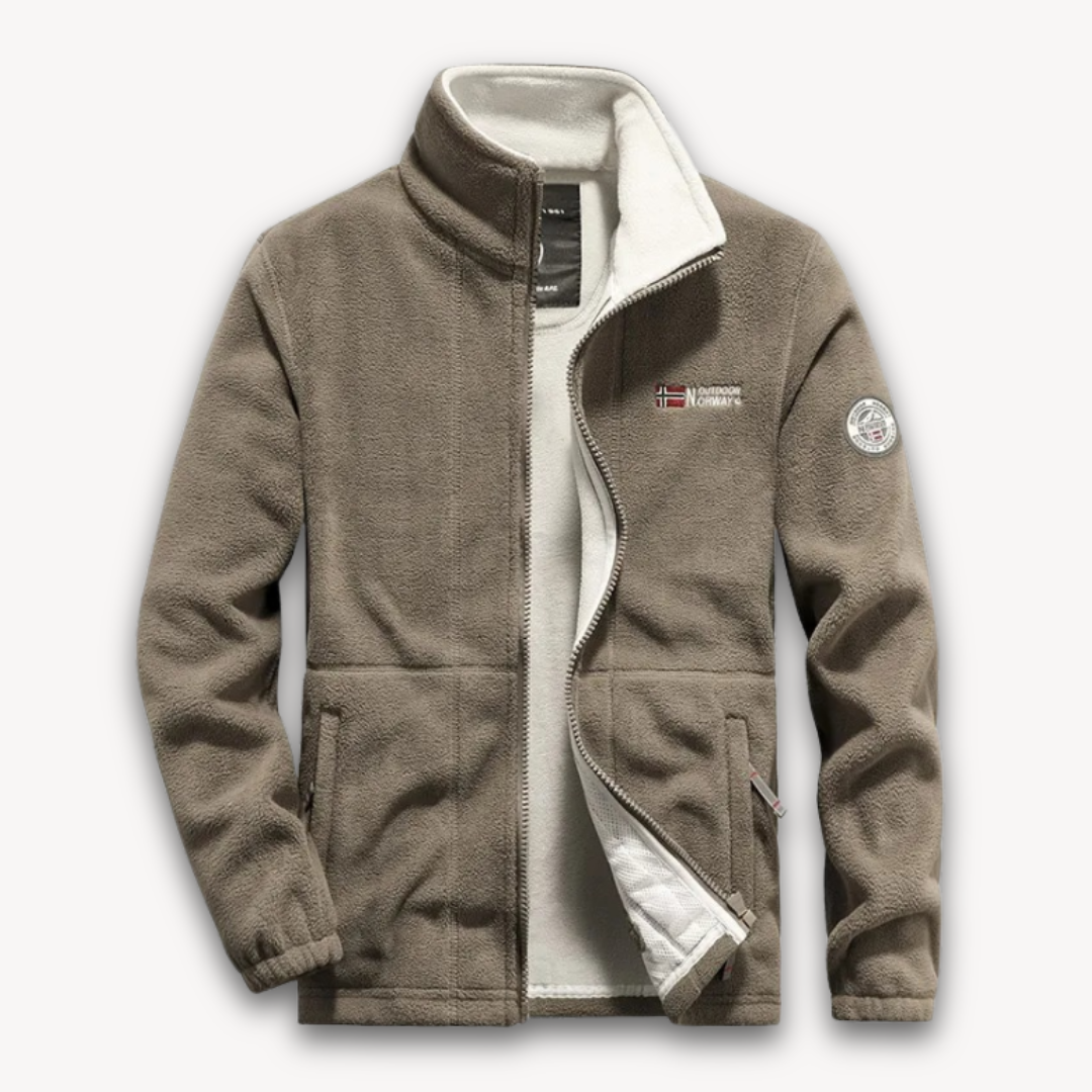 Veste polaire homme col montant épais et chaud