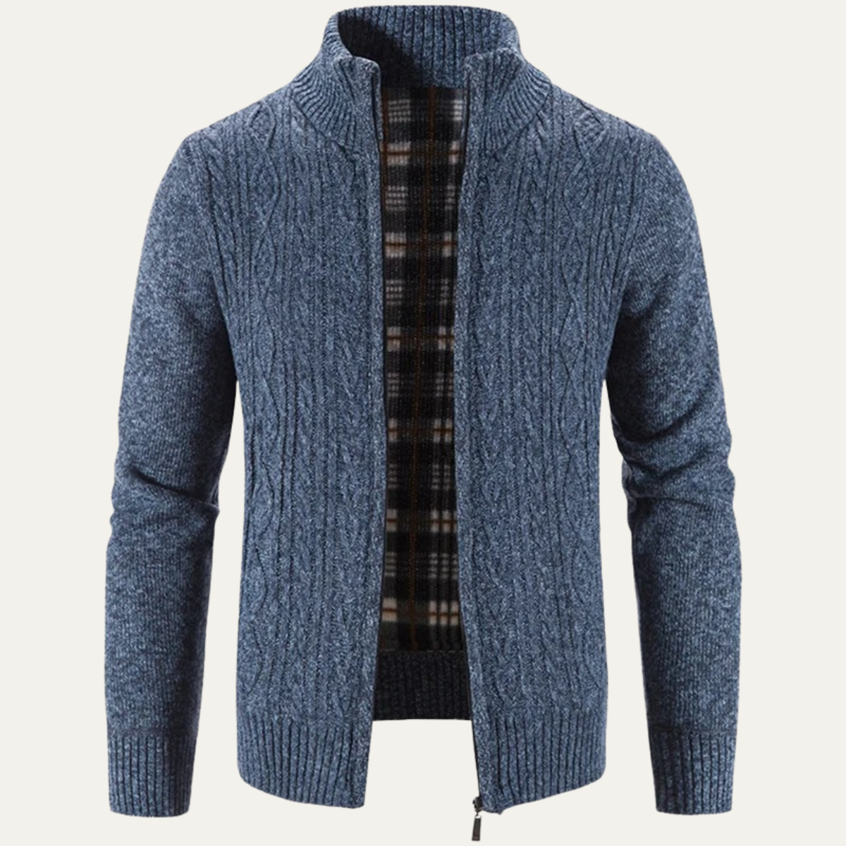 Veste zippée en maille épaisse pour homme