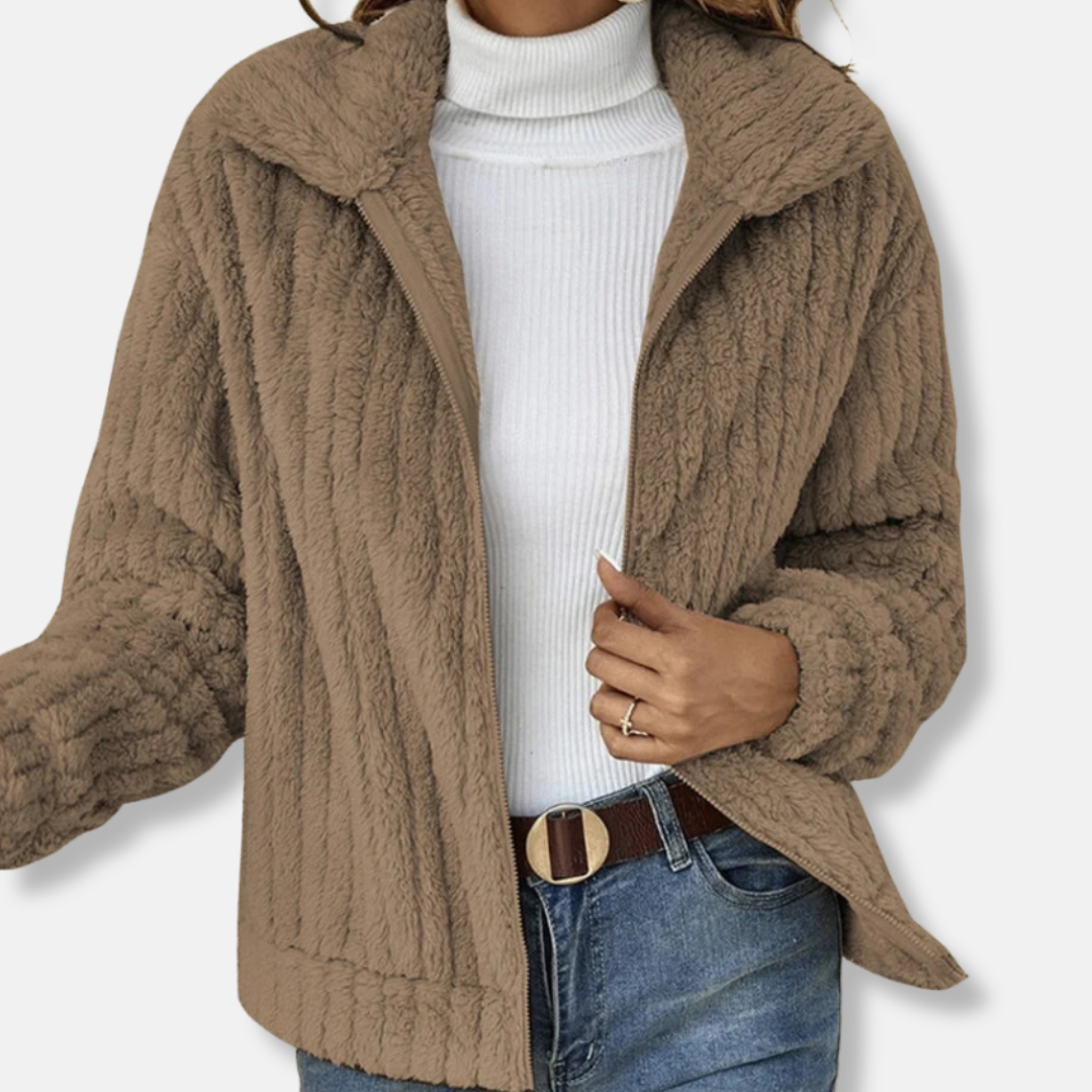 Veste en sherpa douce et chaude pour femme