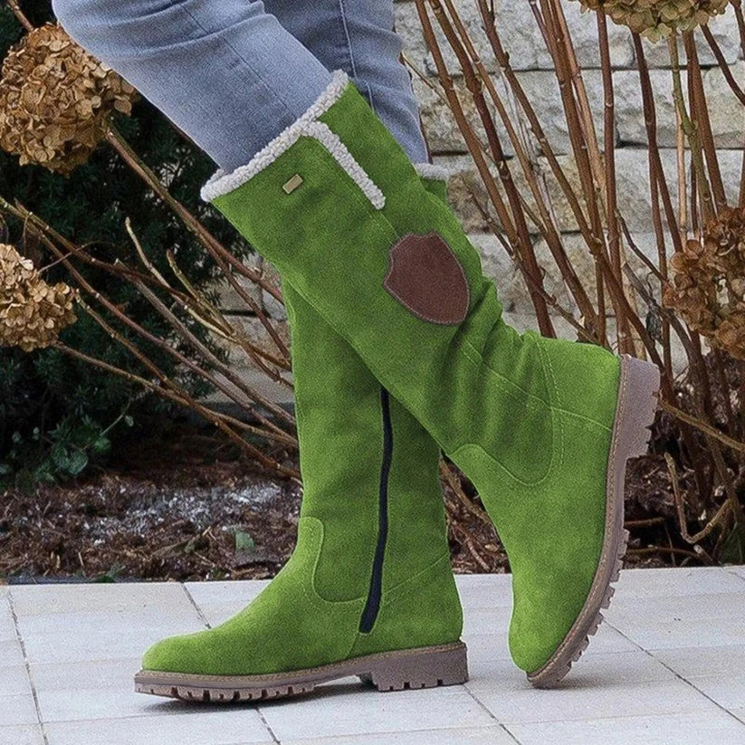 Bottes mi-mollet Élégantes à Talon Bas