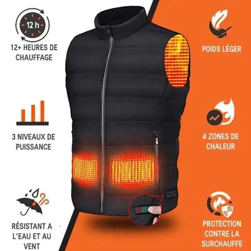 Warmex™ – Gilet Chauffant Sans Manches Unisex avec Batterie Rechargeable
