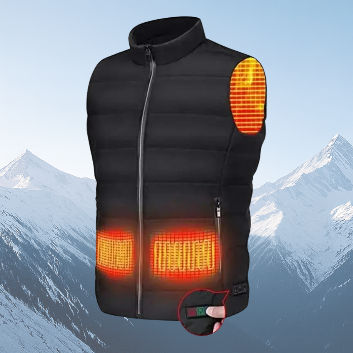 Gilet Chauffant Électrique Sans Manches Rechargeable