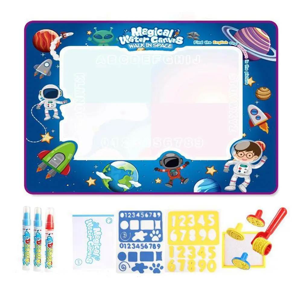 Tapis de Coloriage Enfant avec Animaux et Feutres de Création