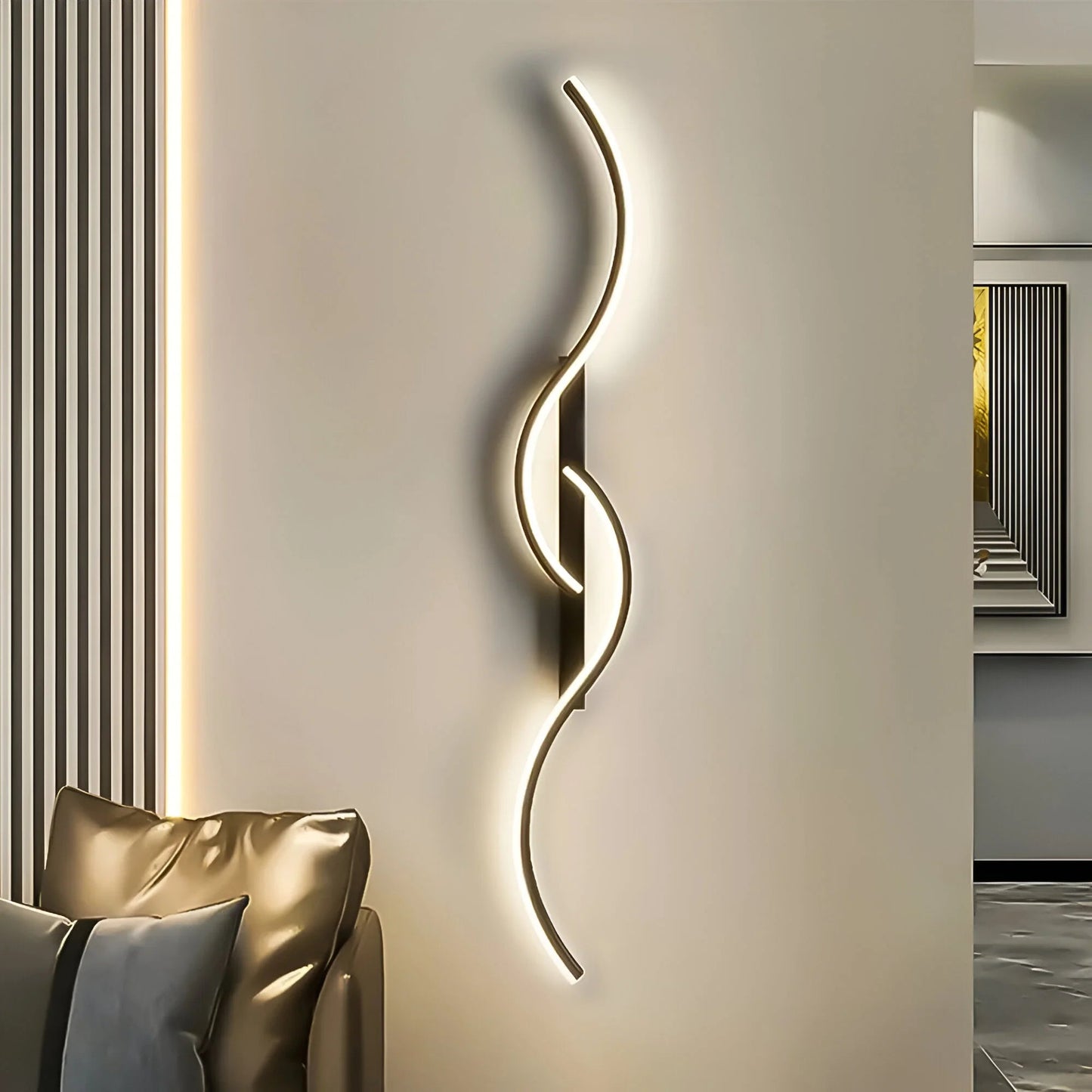 WaveGlow™ – Applique Murale Design Courbé Éclairage LED Économe