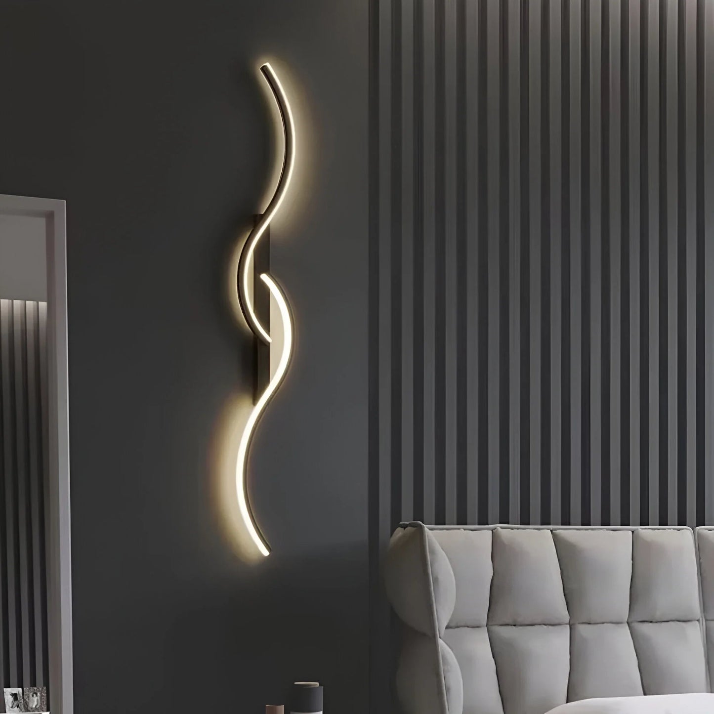 WaveGlow™ – Applique Murale Design Courbé Éclairage LED Économe