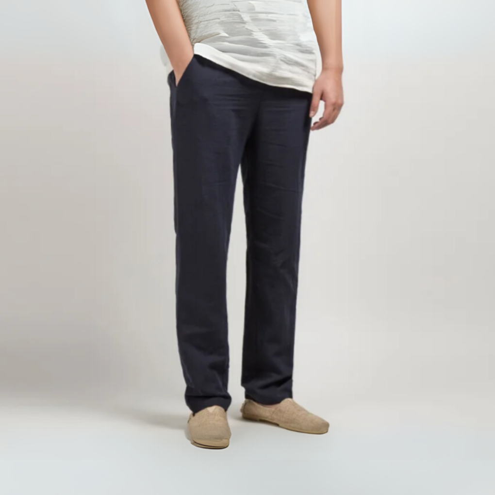 Pantalon Homme Lin Été Confort et Léger