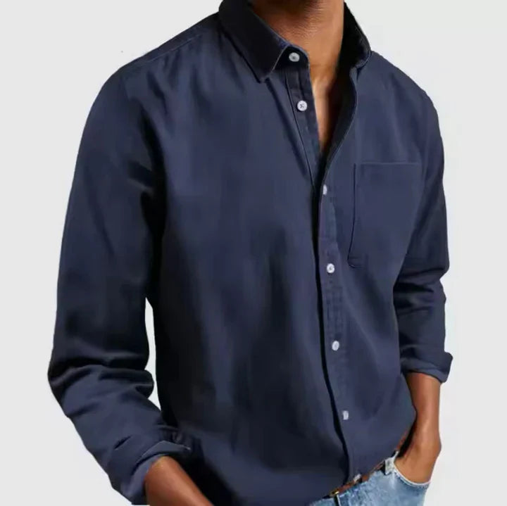 Chemise Coton Classique à Manches Longues