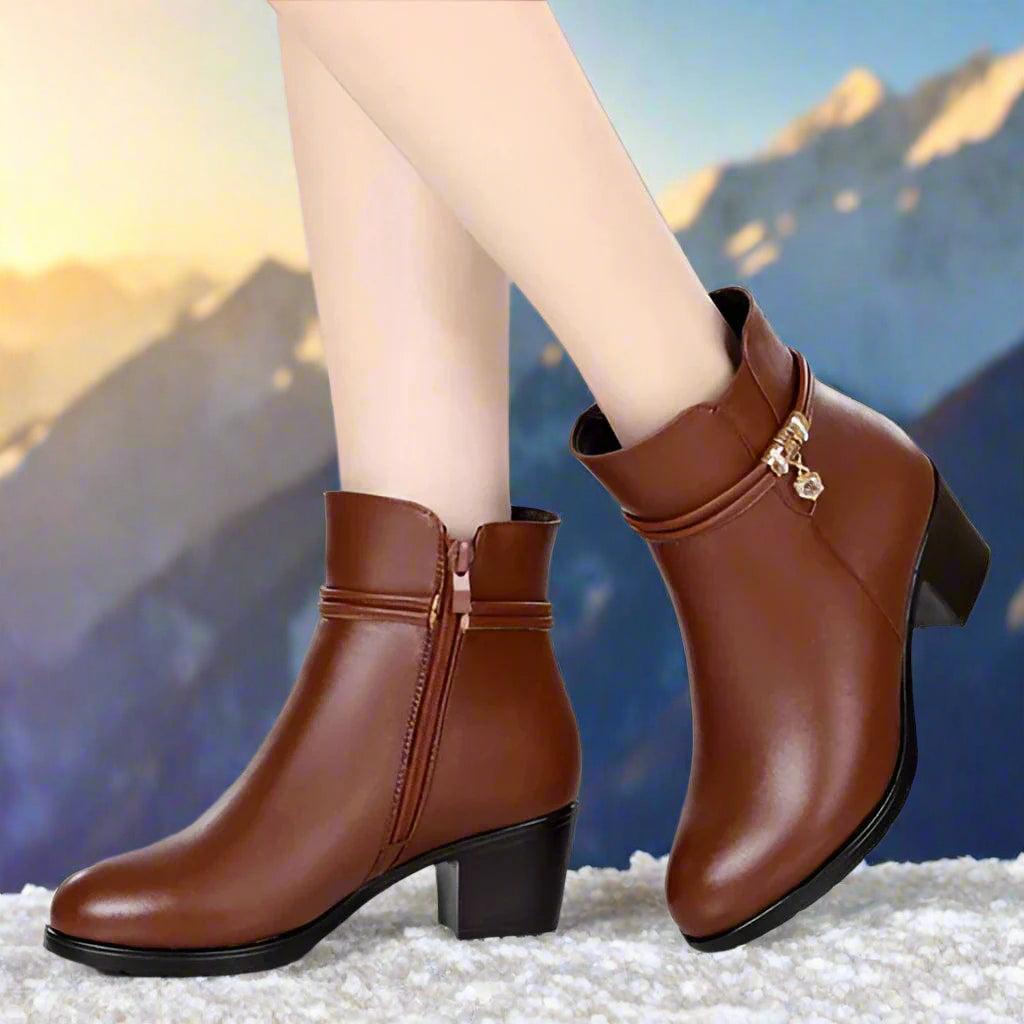 Winluxe - Bottines Élégantes Doublées pour un Hiver Chic et Confortable