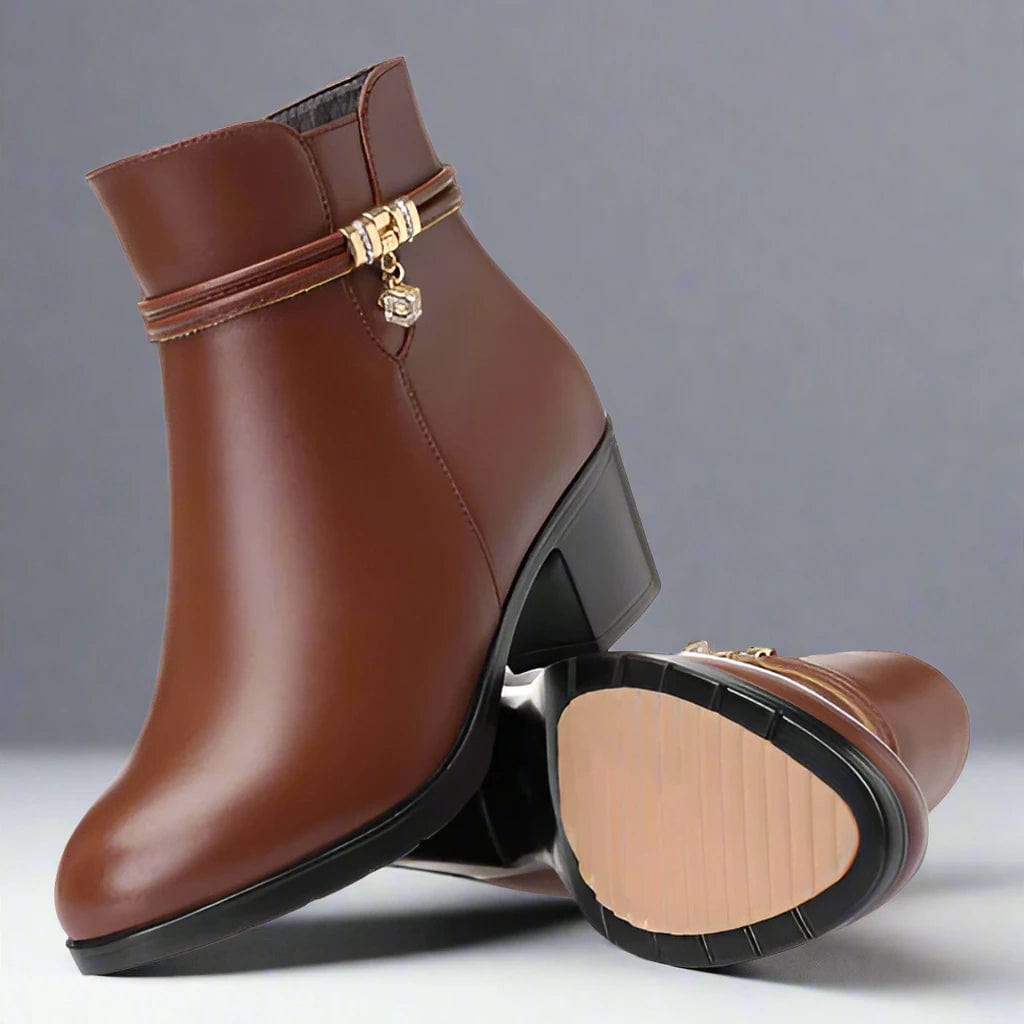 Winluxe - Bottines Élégantes Doublées pour un Hiver Chic et Confortable