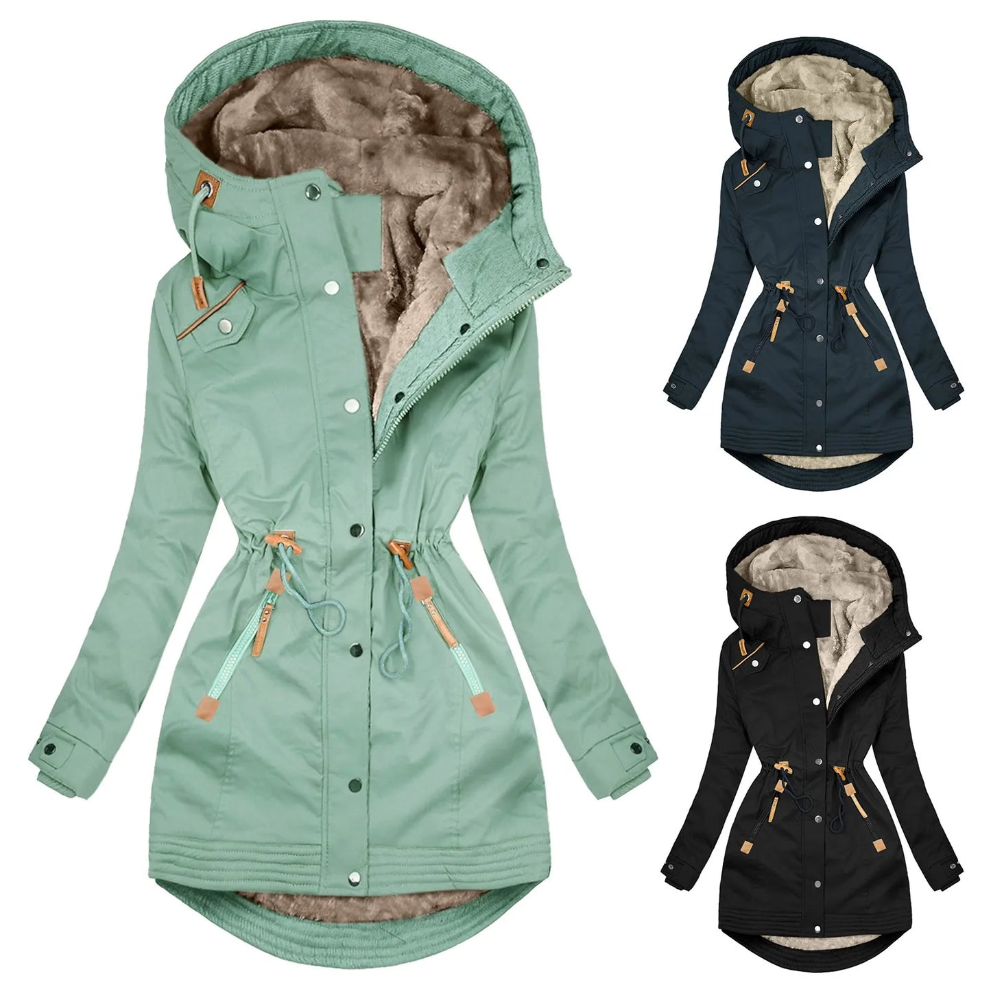 Veste Parka Femme Imperméable et Chaude