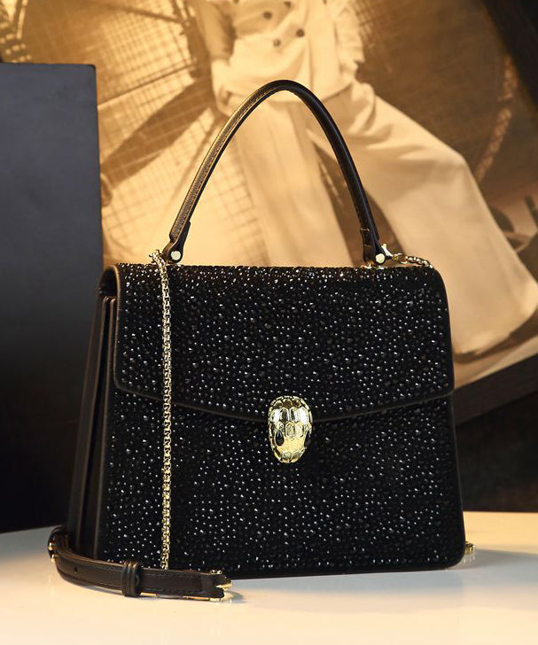Robuste sac à main femme en cuir avec strass - EasyApparels