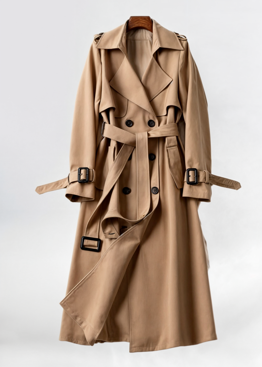 Manteau Femme Étanche Long Imperméable Hiver avec Ceinture