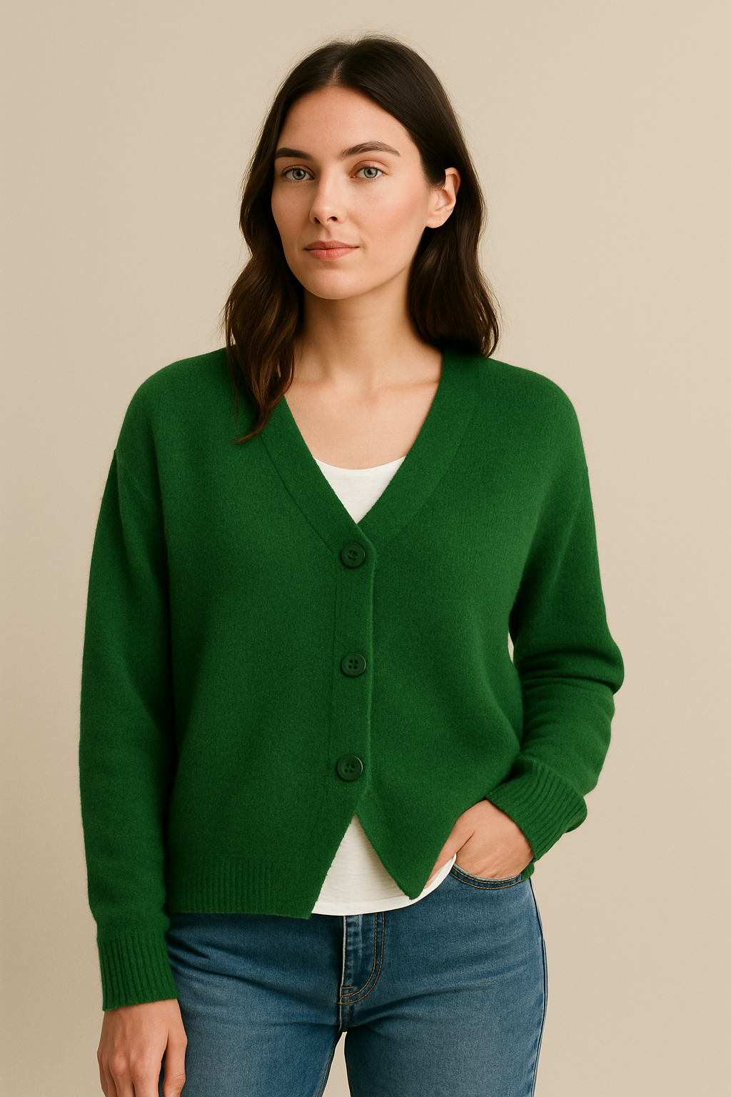 Cardigan Femme Décontracté à Boutons