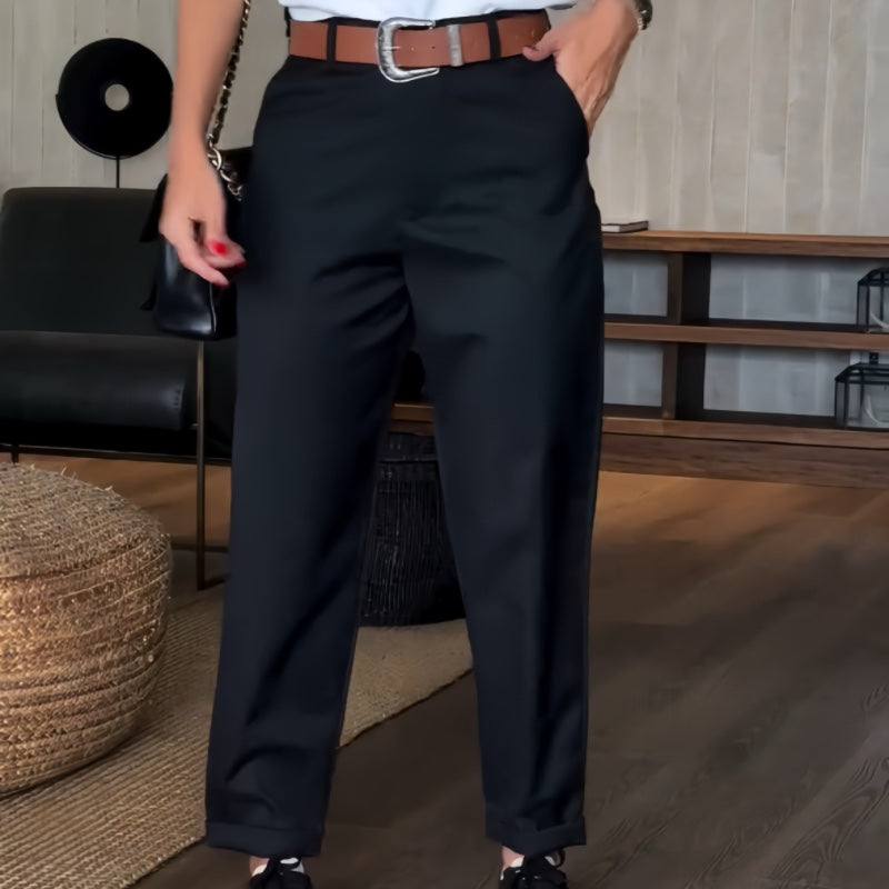 Pantalon Féminin Taille Haute Élégant pour Bureau