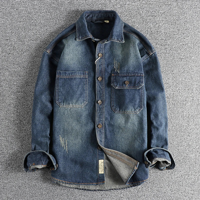 Chemise Denim Usée pour Homme