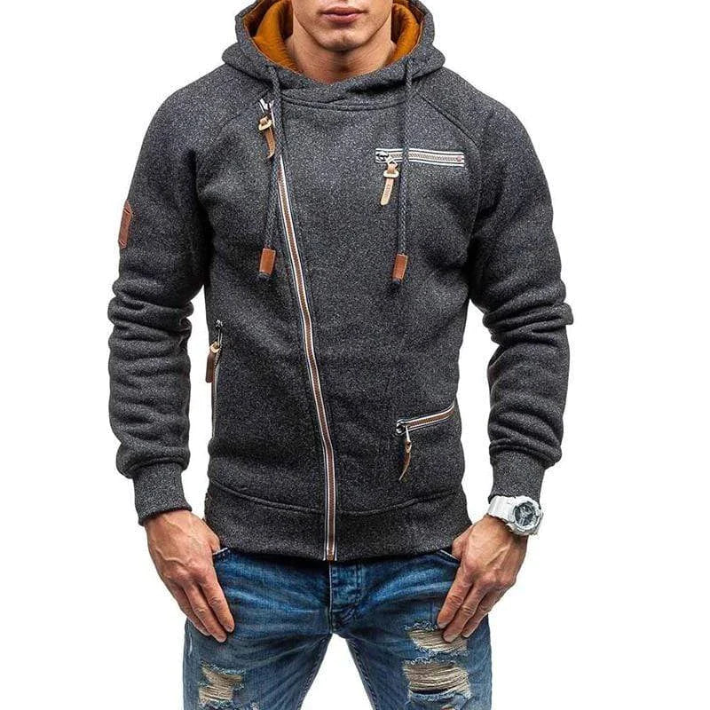 Vestehomme zippée ajustée avec poches multiples