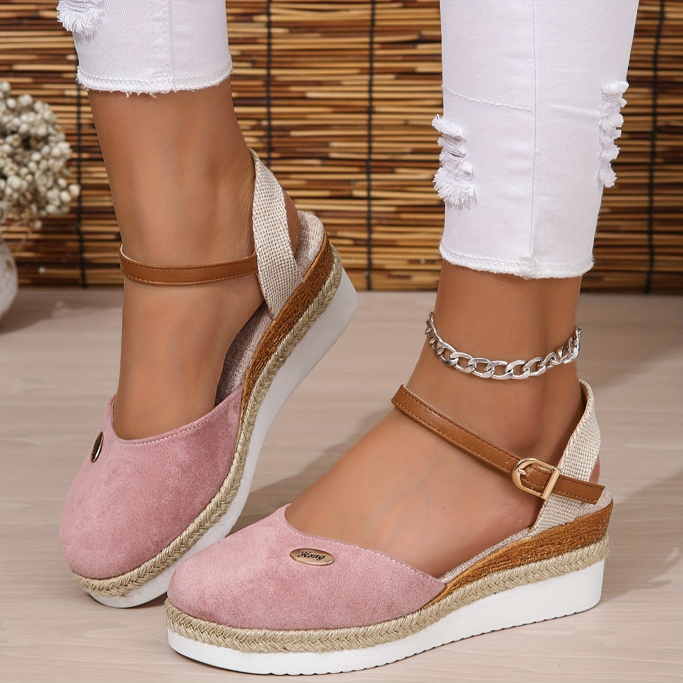 Zanira™ – Sandales Compensées Femme Chic et Confortable à Bout Fermé Été